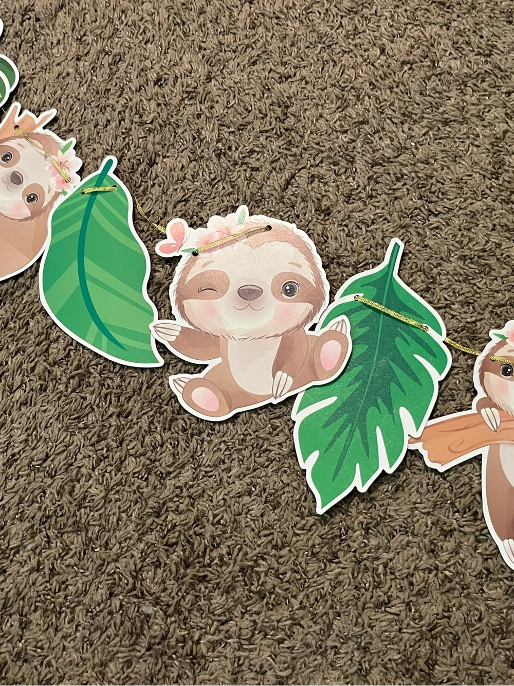 Happy Birthday Sloth decoration Lot